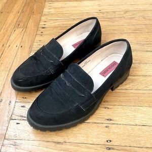 Black loafers